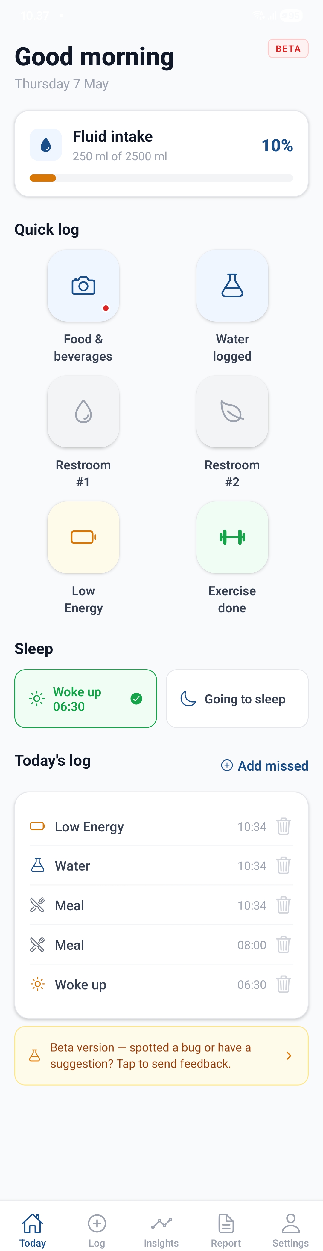NLife App Today screen